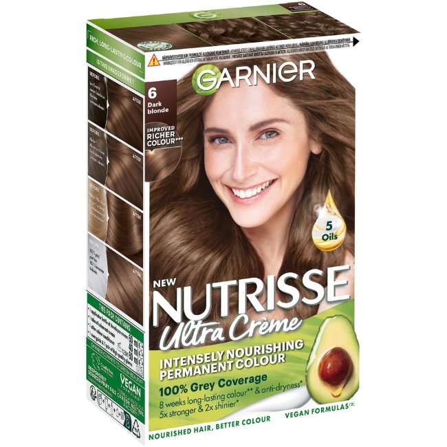 Крем-краска для волос Garnier Nutrisse Ultra Creme 6.0 темно-светлый русый стойкая 1 шт