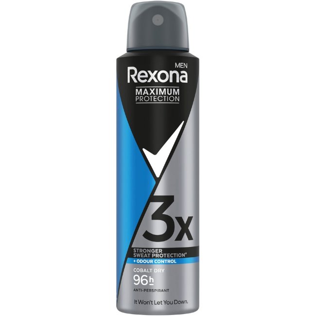 Антиперспирант-спрей Rexona Men Maximum Protection Cobalt Dry для мужчин 150 мл с защитой 96 ч