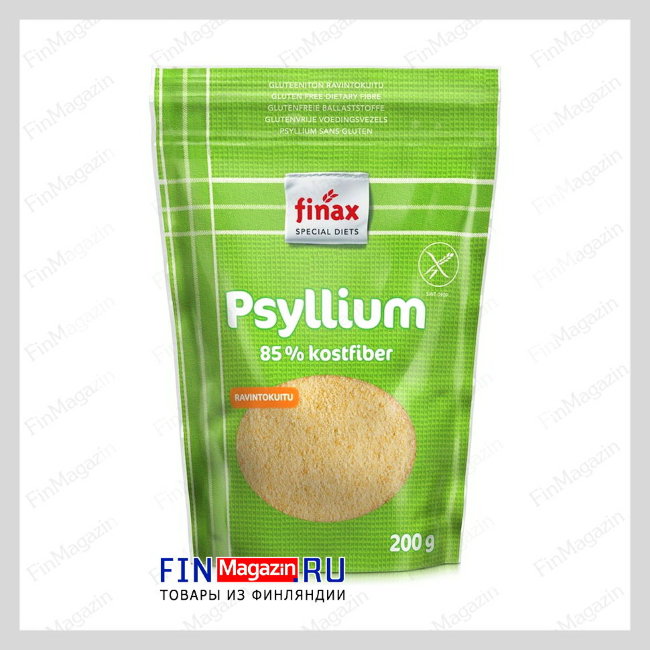 Безглютеновое диетическое волокно Finax Psyllium 85% 200 гр Безглютеновое диетическое волокно Finax Psyllium 85% 200 гр
