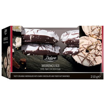 Меренги с тёмным шоколадом и тигровым орехом Deluxe 210 гр