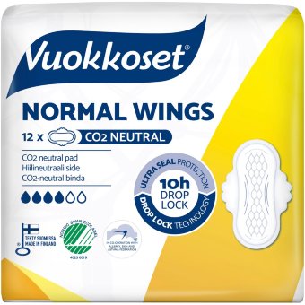 Прокладки Vuorroset Normal Wings 12 шт Прокладки Vuorroset Normal Wings 12 шт