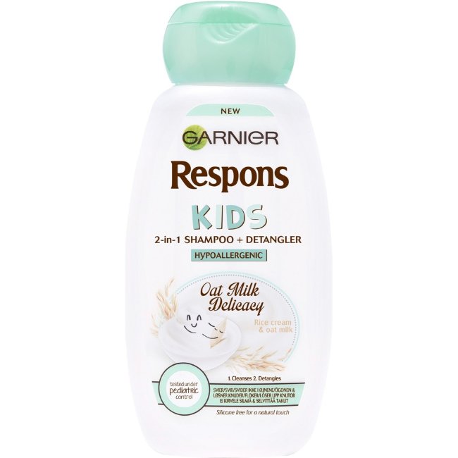 Детский гипоаллергенный шампунь 2в1 (овсяный молочко) Garnier Respons Kids 250 мл 