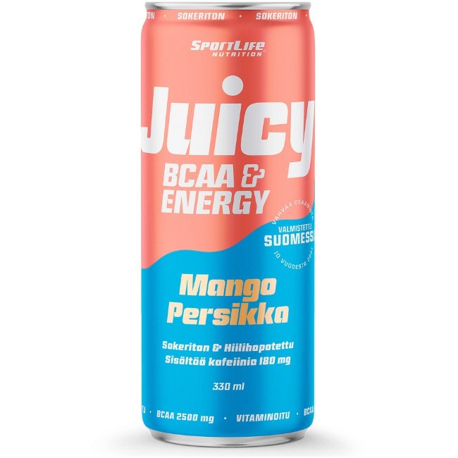 Газированный напиток SportLife Nutrition Juicy BCAA 330 мл манго-персик