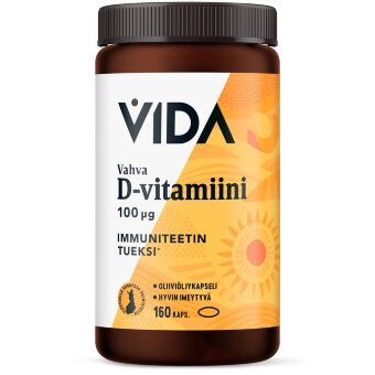 Биологически активная добавка Vida крепкий витамин D 100 мкг 160 капсул / 63 гр