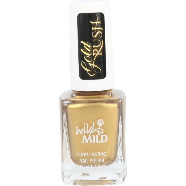 Лак для ногтей Wild&Mild Gold Rush GR04 с золотыми хлопьями 12 мл