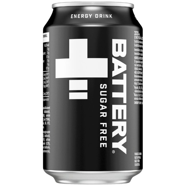Энергетический напиток Battery Sugar free в банке 0,33 л