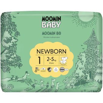 Подгузники Muumi 1, 2-5 кг, 25 шт.