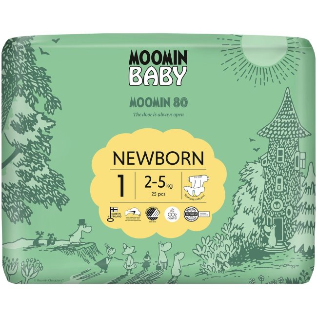 Подгузники Muumi 1, 2-5 кг, 25 шт.