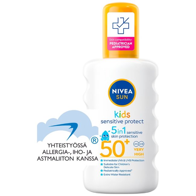 Солнцезащитный спрей для детей NIVEA SUN Sensitive Protect SK50+ 200 мл