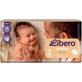 Подгузники на липучках Libero Comfort, размер 2, 47 шт, 3-6 кг