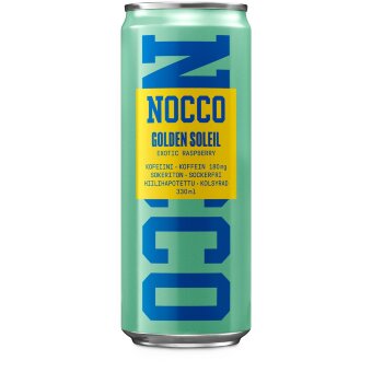 Газированный энергетический напиток NOCCO Golden Soleil с кофеином и витаминами 330 мл