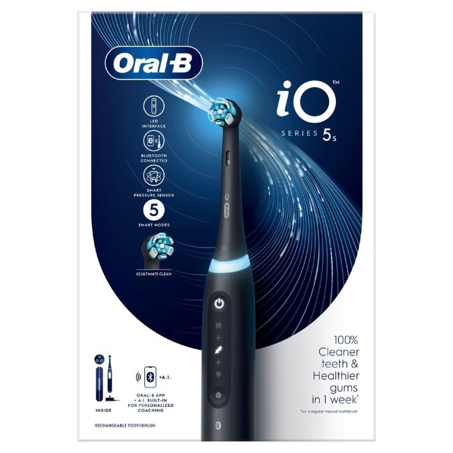 Электрическая зубная щетка Oral-B iO 5S Black с технологией Braun