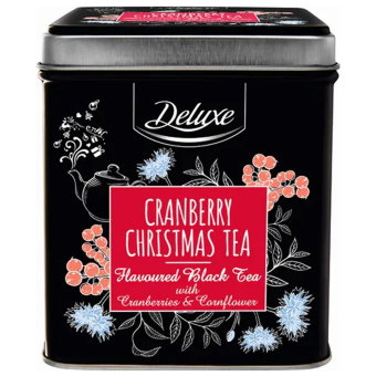 Рождественский черный заварной чай с клюквой Deluxe 90 гр Рождественский черный заварной чай с клюквой Deluxe 90 гр