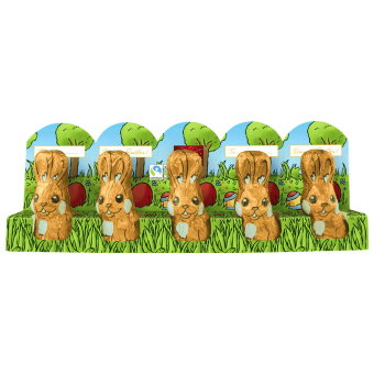 Набор фигурок Пасхальные зайчики Favorina из молочного шоколада 50 гр Набор фигурок Пасхальные зайчики Favorina из молочного шоколада 50 гр