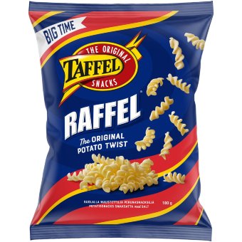 Картофельные закуски Taffel Raffel спиральки 180 гр