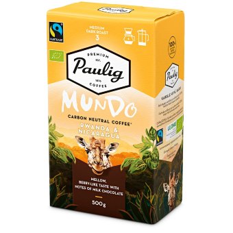 Фильтр-кофе Paulig Mundo Rwanda&Nicaragua органический молотый 500 гр