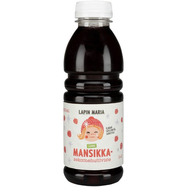 Сокосодержащий концентрат смешанных ягод Lapin Maria, малина 1+5 органический