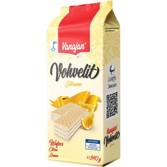 Вафли с лимонным кремом Vanajan 240 гр