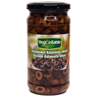 Оливки Каламата VegOnTable 360/180 гр, нарезанные