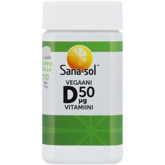 Растительный витамин D3 Vegaani 50 мкг Sana-sol 100 табл