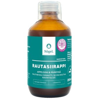 Детский железосодержащий сироп Nogel апельсин и груша 50 мг/15 мл, 250 мл