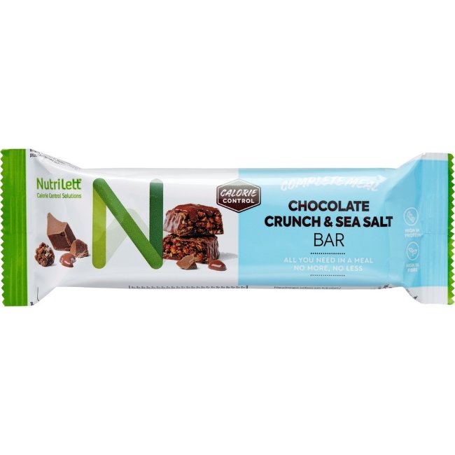 Шоколадный хрустящий батончик Nutrilett (с морской солью) 60 гр