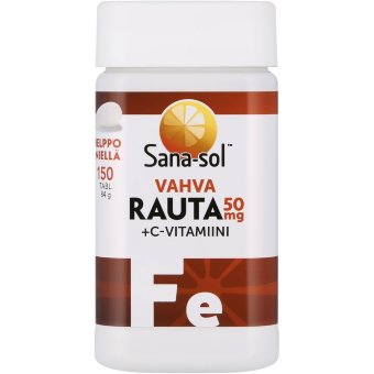 Витамины с железом усиленные VAHVA RAUTA 50 mg + С vitamiini Sana-Sol 150 таблеток Витамины с железом усиленные VAHVA RAUTA 50 mg + С vitamiini Sana-Sol 150 таблеток