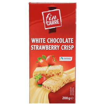Белый шоколад с клубникой Fin Carre 200 гр