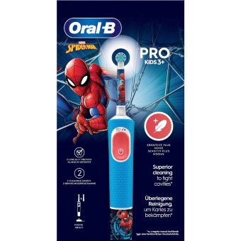 Электрическая зубная щетка Oral-B Vitality Pro Kids Spiderman + сменная насадка