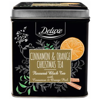 Рождественский черный заварной чай с корицей и апельсином Deluxe 100 гр Рождественский черный заварной чай с корицей и апельсином Deluxe 100 гр