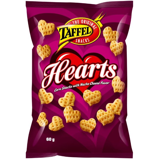 Кукурузные закуски Taffel Hearts сердечки 60 гр