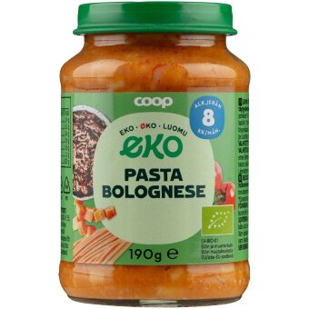 Паста Болоньезе Coop Eko органическая 190 гр 8 мес