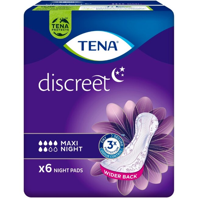 Ночные пеленки для женщин TENA Discreet Maxi (уп 6 шт)