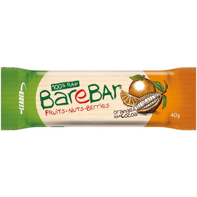 Ореховый батончик с апельсином и какао Barebar 40 гр