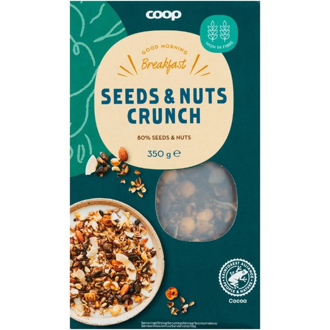 Мюсли с семенами и орехами Coop 350 гр