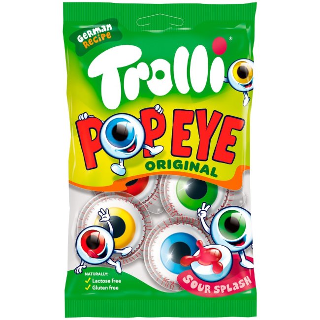 Желейные конфеты глазки Trolli Pop Eye в пакете 75 гр