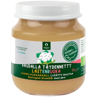 Пюре из цветной капусты Nôgel органическое, с добавлением железа, 120 гр 4 мес+