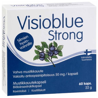 Витамины с экстрактом черники Visioblue Strong 60 капсул Hankintatukku Витамины с экстрактом черники Visioblue Strong 60 капсул Hankintatukku