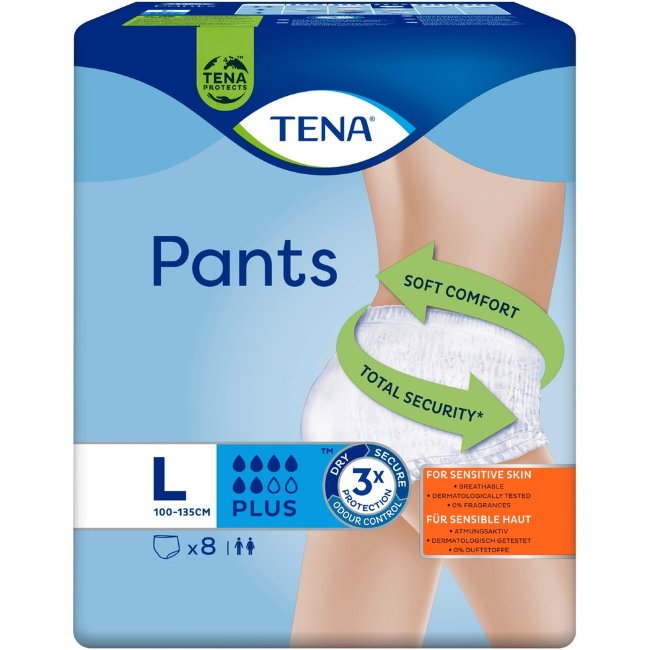 Трусы урологические Tena Pants L Plus 6/8, 8 шт