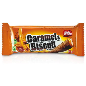 Шоколадный батончик с печеньем и мягким ирисом Mister Choc, 50 гр