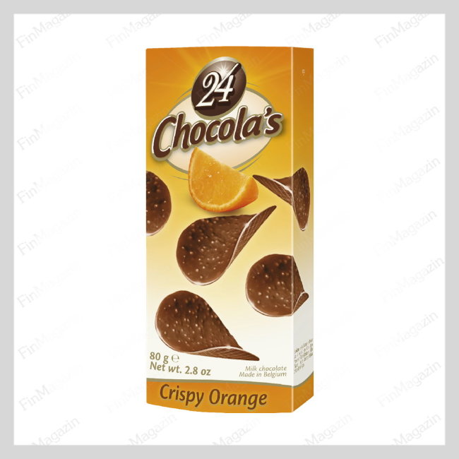Чипсы апельсиновые из молочного шоколада Hamlet Chocola 80 гр