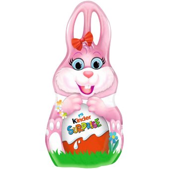 Шоколадный кролик Киндер Сюрприз для девочек Kinder 75 гр розовый