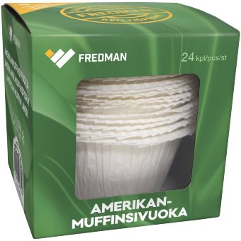 Форма для выпечки Американских маффинов Eskimo (белые, картон) 24 шт