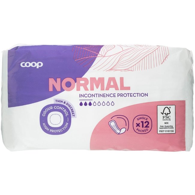 Прокладки Coop при недержании мочи Normal 12шт/уп
