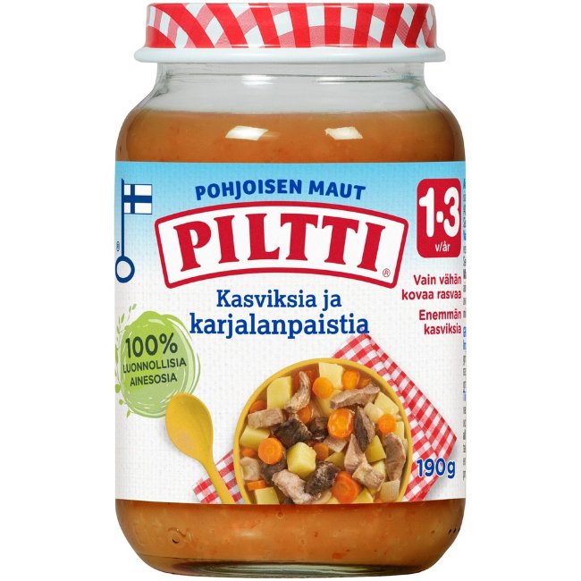 Piltti (говядина, свинина, картофель, морковь, лук) 200 гр