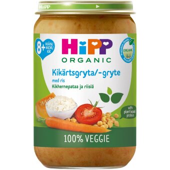 Рагу из нута с рисом HiPP 220 гр для детей от 8 месяцев органическое Рагу из нута с рисом HiPP 220 гр для детей от 8 месяцев органическое