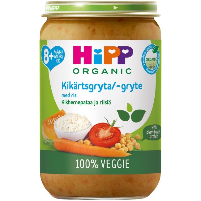 Рагу из нута с рисом HiPP 220 гр для детей от 8 месяцев органическое Рагу из нута с рисом HiPP 220 гр для детей от 8 месяцев органическое