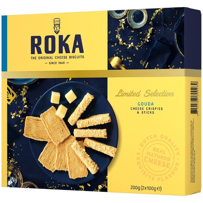 Сырное печенье ROKA с сыром гауда 200 гр