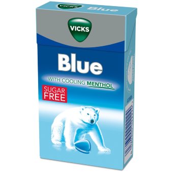 Леденцы с ментолом без сахара Vicks Blue 40 гр