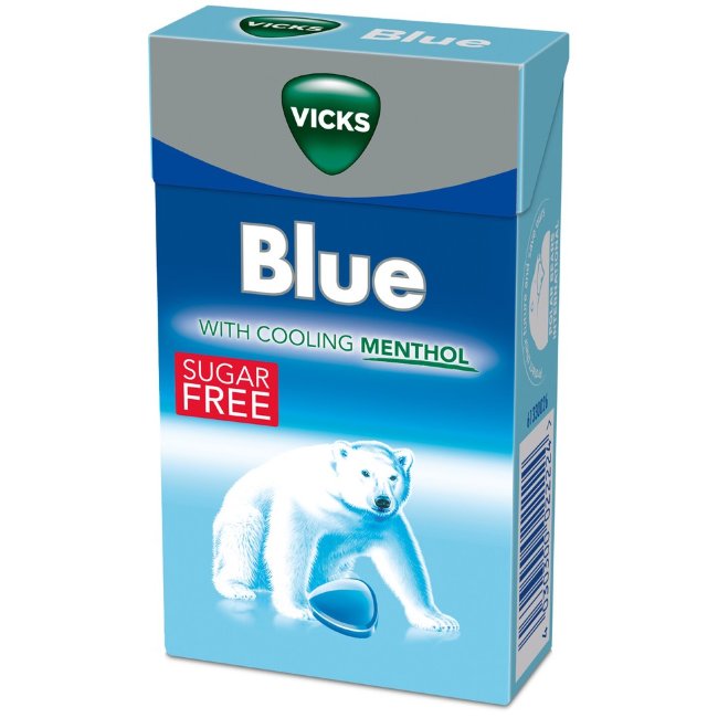 Леденцы с ментолом без сахара Vicks Blue 40 гр